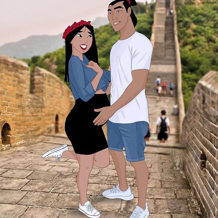 Mamaja Ruse rikrijon princeshat e Disney sikur të jenë shtatëzëna